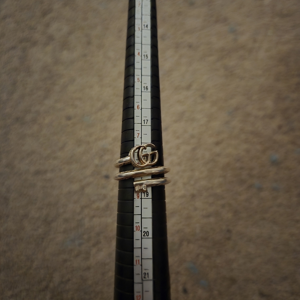 Gucci Gold Double G Stacked Ring